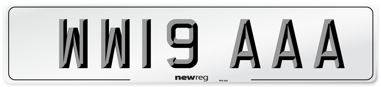 WW19 AAA Number Plate from New Reg
